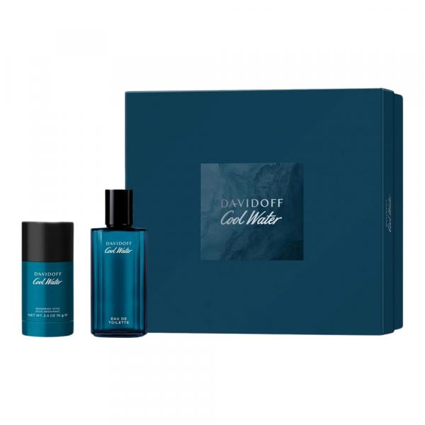 Davidoff Cool Water Men zestaw - woda toaletowa 75 ml + dezodorant sztyft 70 g