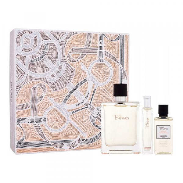 Hermes Terre d'Hermes zestaw - woda toaletowa 100 ml + woda toaletowa 15 ml + żel pod prysznic 40 ml