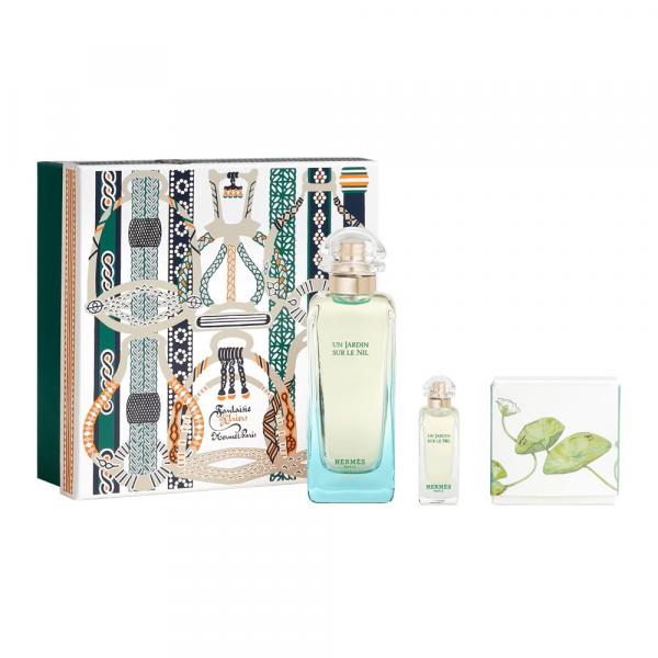 Hermes Un Jardin Sur Le Nil zestaw - woda toaletowa 100 ml + woda toaletowa 7,5 ml + mydło 50 g