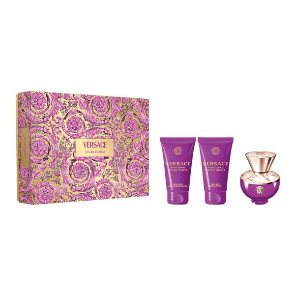 Versace Pour Femme Dylan Purple zestaw - woda perfumowana 50 ml + balsam do ciała 50 ml + żel pod prysznic 50 ml