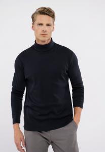 Bawełniany longsleeve z golfem L-GOLDI