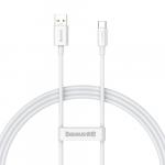 Kabel Baseus Superior Series SUPERVOOC USB-A do USB-C 65W 1m, 480Mb/s, biały