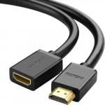 Kabel / przedłużacz HDMI (żeński) - HDMI (męski) Ugreen 4k, 340 Mhz, 10,2 Gbps, audio, ethernet, 0,5 m, czarny