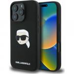 Etui Karl Lagerfeld Hard Case Silicone Karl Head do iPhone 16 Pro Max, czarne