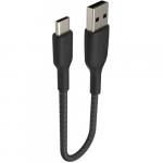 Kabel Belkin Boost Charge Braided do Android Auto USB-C do USB-A 15cm, czarny