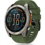 Pasek Tech-Protect Silicone Line, QuickFit 22 mm do Garmin Fenix 8 (47 mm) / E / 7 Pro / 7 / 6 Pro / 6, ciemnozielony