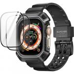 Etui z paskiem + 2 szkła Supcase UB Pro do Apple Watch Ultra 2/1 49 mm, czarne