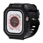 Etui z paskiem Bizon Strap + Case Watch Armor do Apple Watch Ultra 2/1 49 mm, czarne