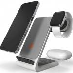 Ładowarka indukcyjna STM Chargetree 3w1 Qi dla Apple Watch / AirPods / iPhone / Smartfony z Qi, biała