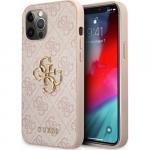 Etui Guess 4G Big Metal Logo do iPhone 12 / 12 Pro, różowe