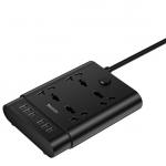 Przedłużacz / adapter / listwa zasilająca Yesido Power Socket MC08 10w1, 2650W, 6x USB-A, 2m, czarny
