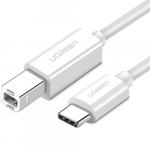 Kabel Ugreen US241 USB-C / USB Typ B do drukarki, 480 Mb/s, 1m, biały