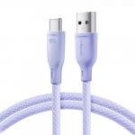 Kabel do ładowania / transmisji danych Joyroom Multi-Color USB-A do USB-C, 100W, 1m, fioletowy