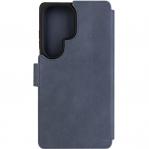 Etui zamykane z naturalnej skóry Fixed ProFit do Galaxy S25 Ultra, niebieskie