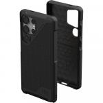 Etui pancerne Urban Armor Gear Metropolis LT Magnet Kevlar do Galaxy S25 Ultra, czarne z kevlarem