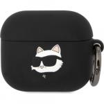 Etui Karl Lagerfeld Choupette Head 3D Silicone do AirPods 3, czarne