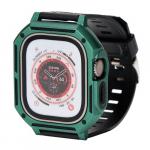 Etui z paskiem Bizon Strap + Case Watch Armor do Apple Watch Ultra 2/1 49 mm, zielone
