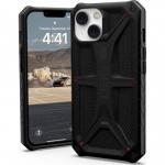 Etui pancerne Urban Armor Gear Monarch Kevlar do iPhone 14 / 13, czarne z włóknem Kevlar