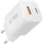 Ładowarka sieciowa Tech-Protect NCM33W 2-PORT NETWORK 33W USB-C PD, USB-A QC 3.0, biała
