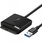 Adapter Ugreen USB-A 3.0 do dysku SATA 2,5 / 3,5\'\', SSD, HDD, czarny