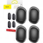 Haczyki, wieszaki samoprzylepne Baseus Small Shell Vehicle Hook, 4 sztuki, czarne
