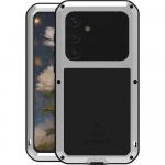 Etui pancerne + szkło LOVE MEI Powerful do Galaxy S25 Plus, srebrne