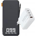 Zestaw XTORM Powerbank Titan Ultra 27000 mAh 200W + Ładowarka sieciowa Ultra 140W biała
