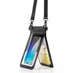 Etui wodoszczelne Spigen A603 Universal Waterproof Case IPX8, z oddzielną kieszenią na przedmioty, czarno-matowe