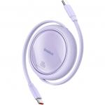Kabel wysuwany Baseus Free2Draw Mini USB-C do USB-C, 100W, 1m, fioletowy