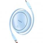 Kabel wysuwany Baseus Free2Draw Mini USB-C do USB-C, 100W, 1m, niebieski