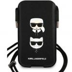 OUTLET: Etui uniwersalne / wsuwka Karl Lagerfeld 80 x 160 mm, czarne