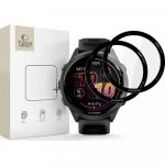 Szkło hybrydowe Tech-Protect Glass Flex+ do Garmin Forerunner 970 / 570 47mm, 2 sztuki, przezroczyste z czarną ramką