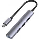 HUB Unitek 4w1 USB-C - 1x USB-A 5 Gbps, 3x USB-A 480 Mbps, szary