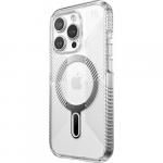 Etui Speck Presidio ClickLock Perfect-Clear MagSafe do iPhone 15 Pro, przezroczysto-chromowo-srebrne