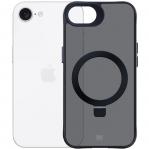 Etui z podstawką 3mk Smoke Case Mag&Stand do iPhone 16e, przydymione z czarną ramką