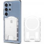 Portfel na karty Spigen Ultra Hybrid Wallet MagFit do serii Galaxy S25, przezroczysty