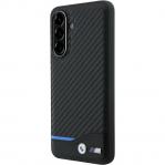 Etui BMW M Carbon Leather do Galaxy A56 5G, czarne