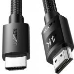 Kabel nylonowy Ugreen przewód HDMI - HDMI, 4k / 60Hz, 2 m, czarny