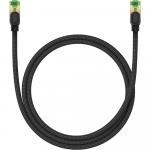 Kabel sieciowy z oplotem Baseus Cat. 8 RJ-45, 40Gb/s, 1m, czarny