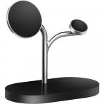 Ładowarka indukcyjna 3w1 Samsung Wireless Charger Qi2 15W do MagSafe + ładowarka sieciowa 45W USB-C, czarno-srebrna