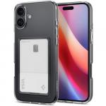 Etui ze slotem na kartę Spigen Crystal Slot do iPhone 16, przezroczyste