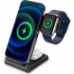 Ładowarka indukcyjna Tech-Protect A20 3w1 Wireless Charger Qi 15W, czarna