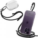 Smycz, sznurek do telefonu + na nadgarstek Spigen Crossbody Strap + Wrist Strap + ConTag, czarna