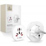 OUTLET: Adapter / przejściówka Tech-Protect Universal Travel Adapter, uniwersalna na EU, biała