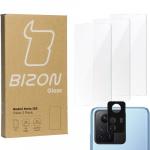 3x Szkło + szybka na aparat BIZON Clear 2 Pack do Redmi Note 12S