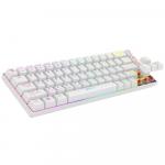 Klawiatura mechaniczna gamingowa, AQIRYS Mira RGB, Bluetooth + 2.4GHz, biała