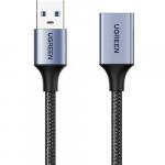 Kabel, adapter Ugreen USB 3.0 (męski) - USB 3.0 (żeński), przedłużacz 5Gb/s, 0,5 m, szary