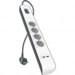 Listwa antyprzepięciowa do 525J Schuko Belkin Connect BSV401VF2M-V2, 4x AC EU Schuko + 2x USB-A