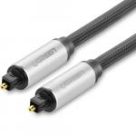 Kabel optyczny Ugreen przewód audio cyfrowy światłowód Toslink SPDIF, 3m, szary