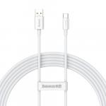 Kabel Baseus Superior Series SUPERVOOC USB-A do USB-C 65W 2m, 480Mb/s, biały